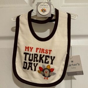 My First Turkey Day Bib By Carter’s, My First Thanksgiving Day Bib
